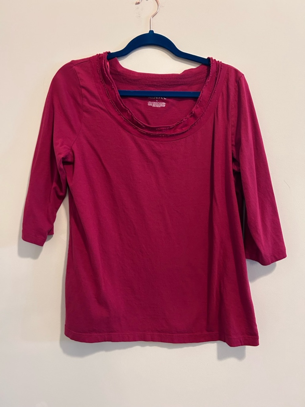 Merona Red Scoop Neck 3/4 Sleeve Top